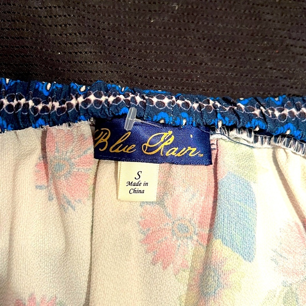 Blue Rain Floral Mini Off Shoulder Dress - Picture 3 of 6